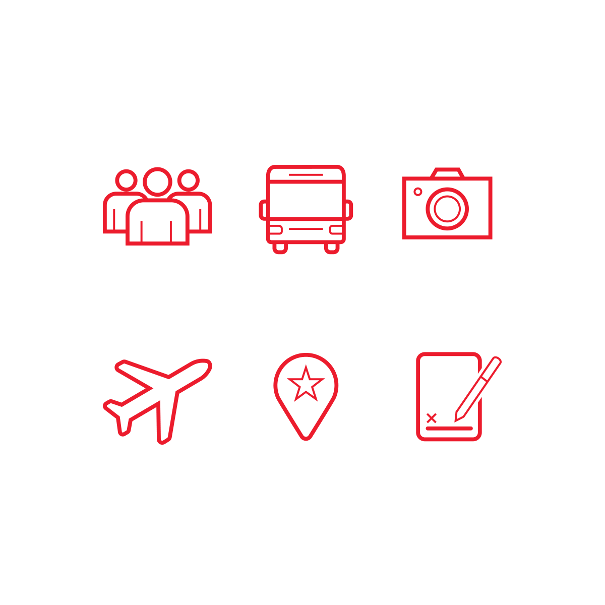 Branding and icon designs for Coach USA.